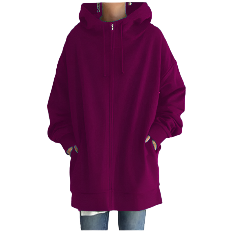 Sweat à Capuche Longue avec Zip - Idéal pour Toutes les Occasions