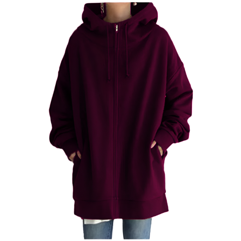 Sweat à Capuche Longue avec Zip - Idéal pour Toutes les Occasions