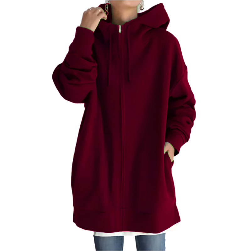 Sweat à Capuche Longue avec Zip - Idéal pour Toutes les Occasions