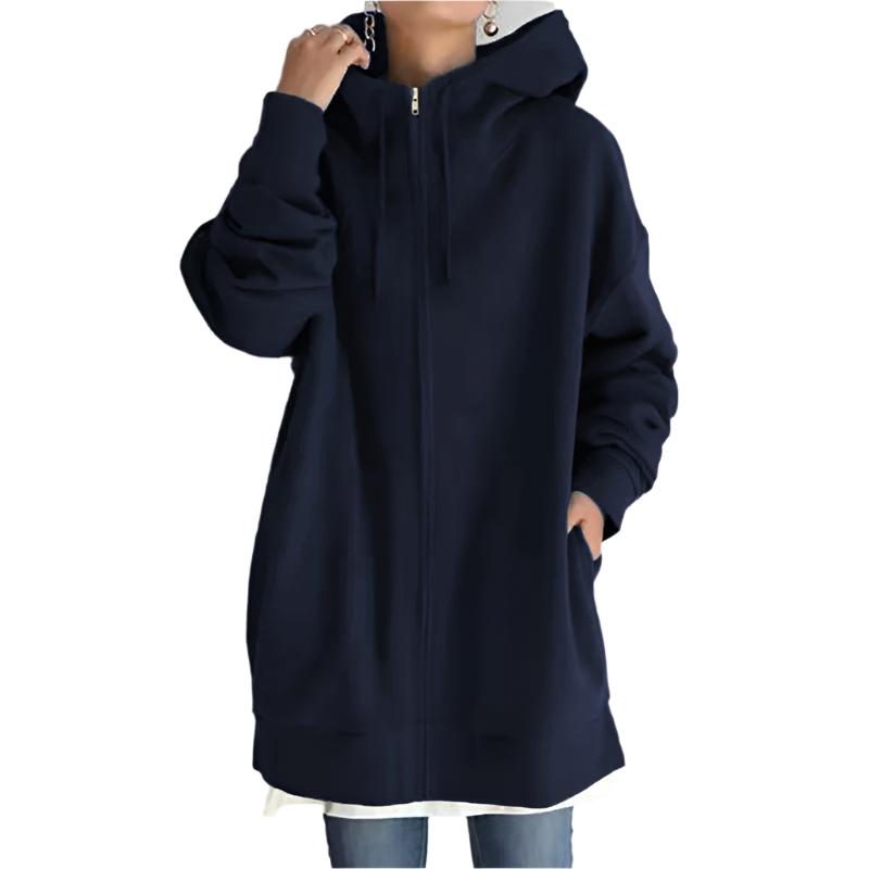 Sweat à Capuche Longue avec Zip - Idéal pour Toutes les Occasions