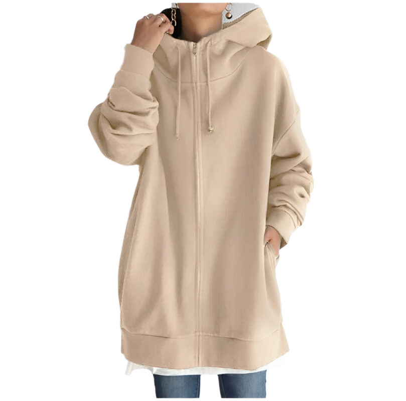 Sweat à Capuche Longue avec Zip - Idéal pour Toutes les Occasions