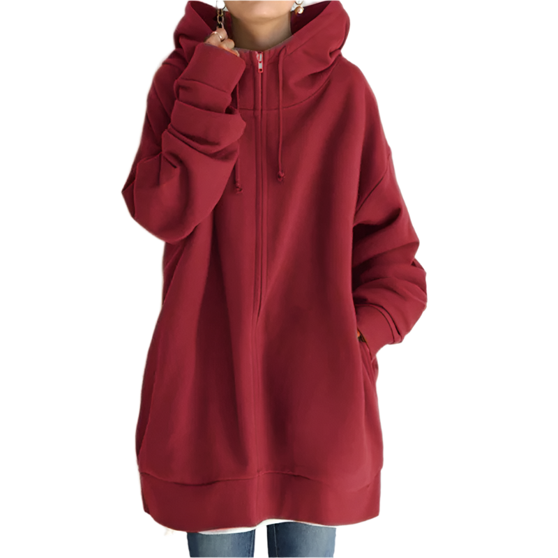 Sweat à Capuche Longue avec Zip - Idéal pour Toutes les Occasions