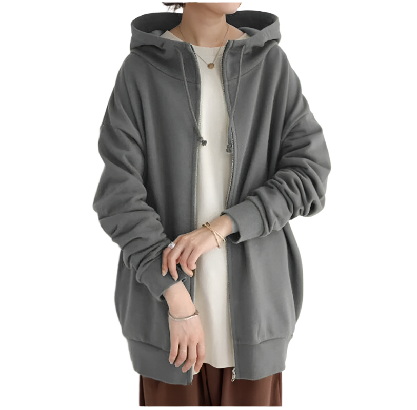Sweat à Capuche Longue avec Zip - Idéal pour Toutes les Occasions