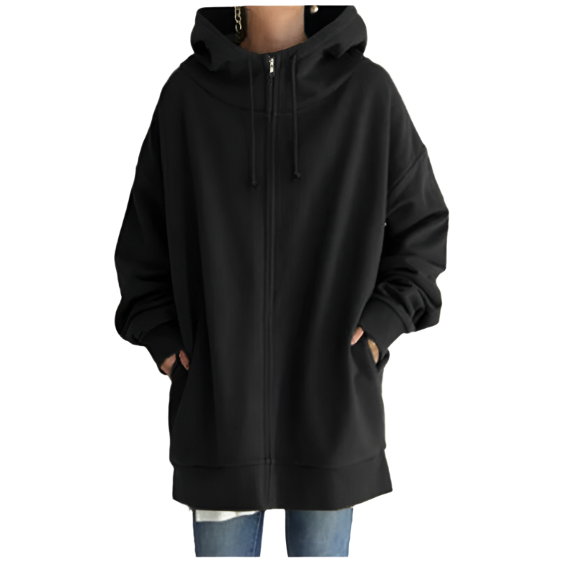Sweat à Capuche Longue avec Zip - Idéal pour Toutes les Occasions