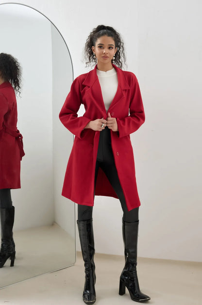 Manteau Long en Laine - Élégance Sobre